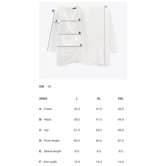 Nwt-Zara TAILORED MINI DRESS-XXL - Picture 7 of 7